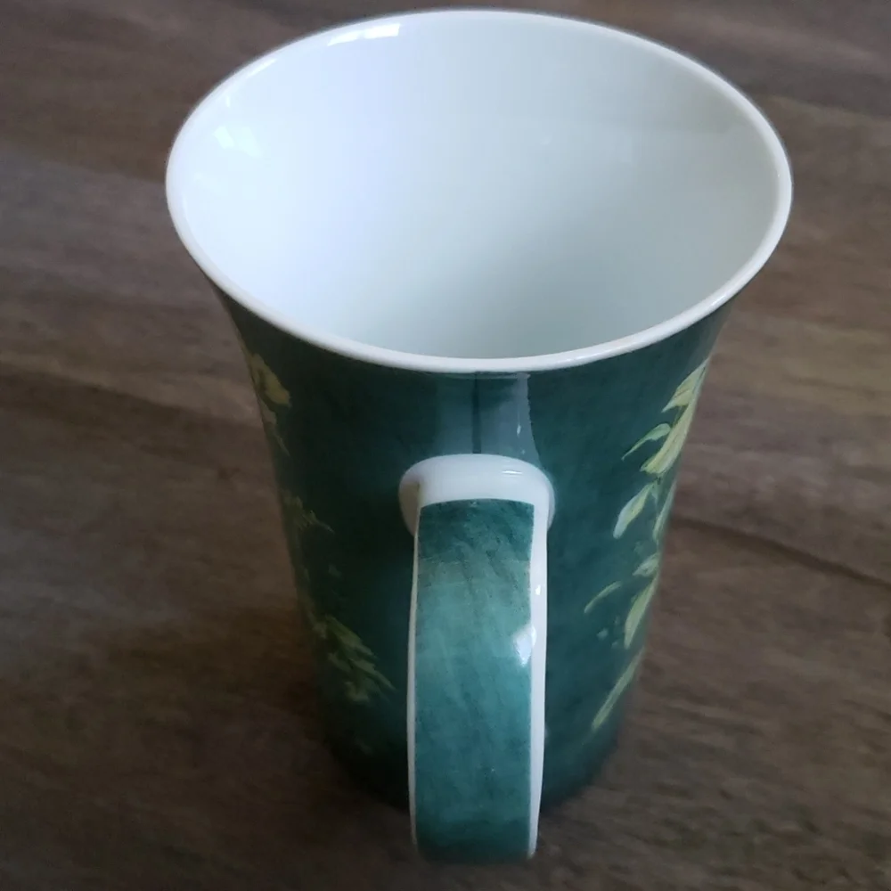 Set of 2 Porcelain Mugs and Matching Coasters
